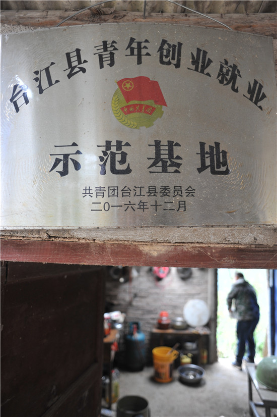 10月8日，在贵州省台江县台盘乡红光村，李东在养猪场里制作饲料。 (4).jpg